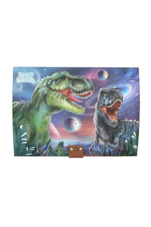 cofre del tesoro con código, sonido y luz Dino World BY DEPESCHE