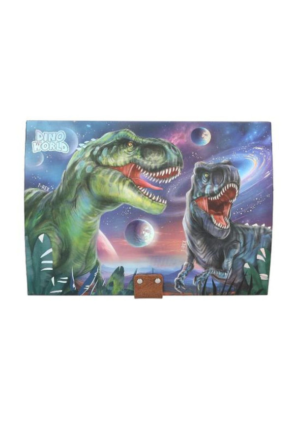 Cofre del tesoro con código, sonido y luz Dino World BY DEPESCHE