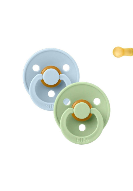 2 Chupetes BIBS blue/pistacho
