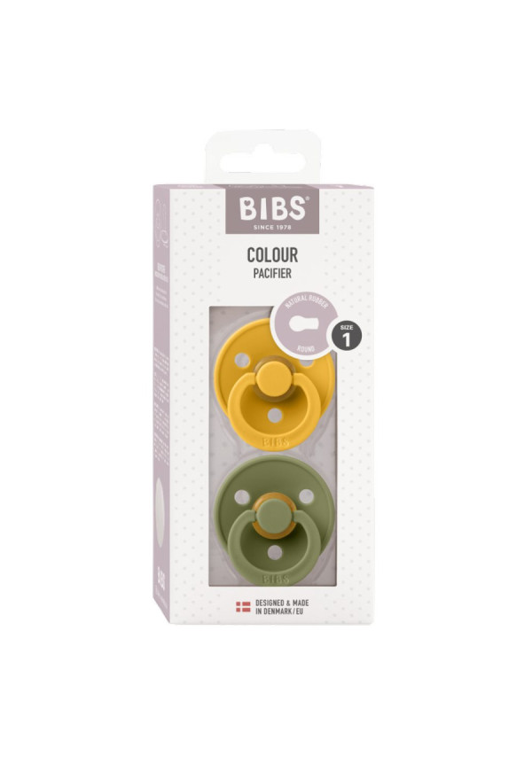 2 Chupetes BIBS honey bee/olive 