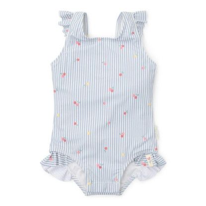 Bañador Sunny Flowers azul  LITTLE DUTCH