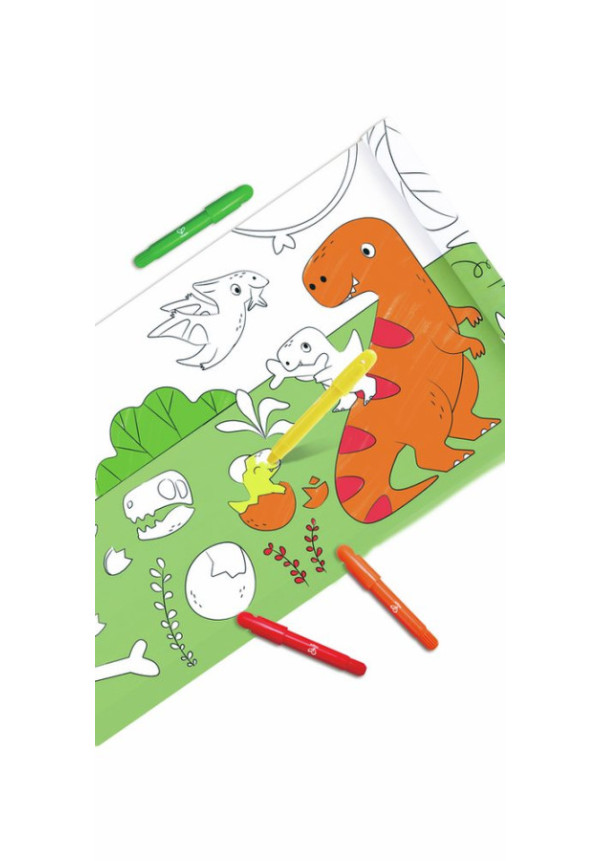 Rollo de Papel para Garabatos de Dinosaurios