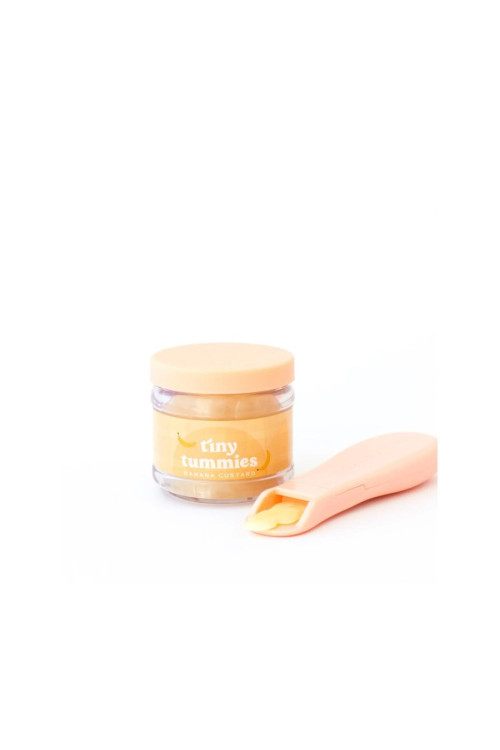 Potito y Cuchara para muñecos natilla de platano  TINY HARLOW