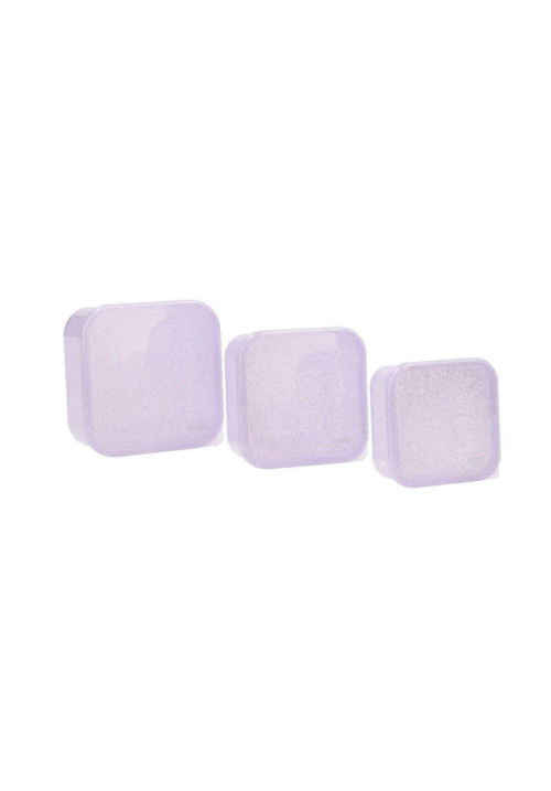 3 cajas almuerzo glitter lilac TUTETE