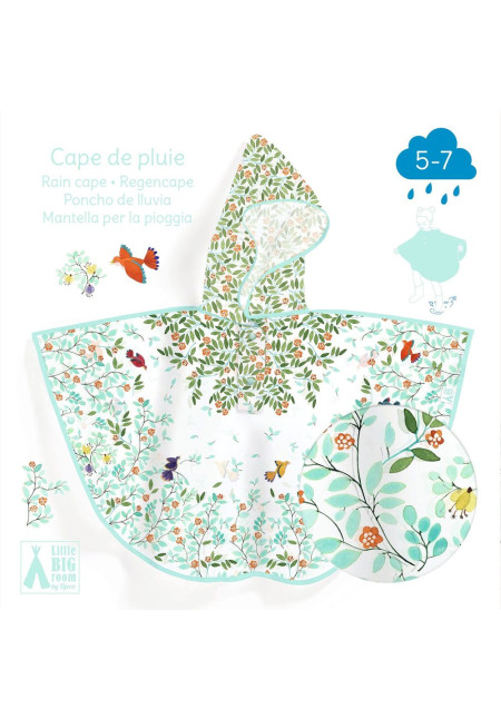 Poncho de lluvia pajaros DJECO