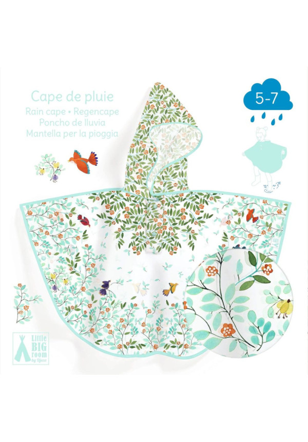 Poncho de lluvia pajaros DJECO