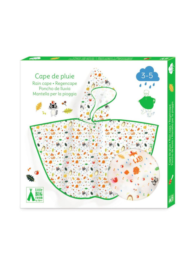Poncho de lluvia bosque DJECO