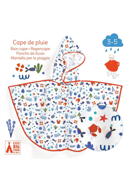 Poncho de lluvia oceano DJECO