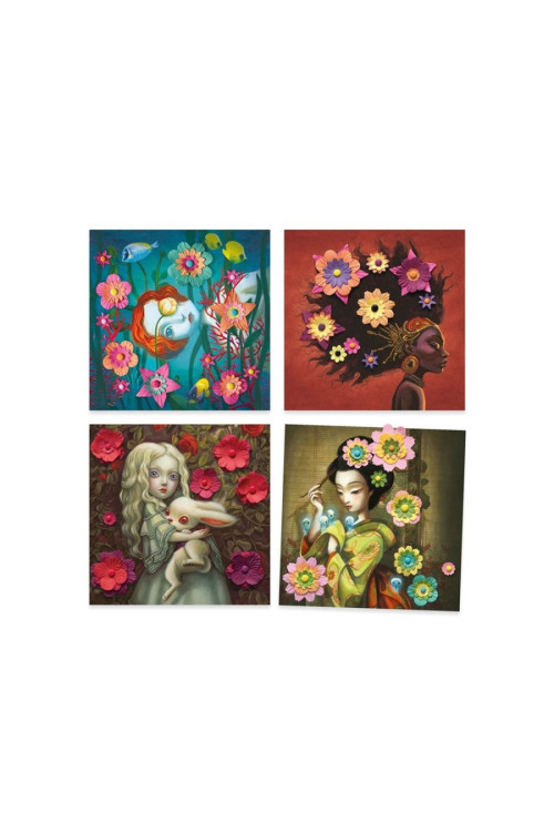 Papel Creativo 3D Rock'n Rosas DJECO
