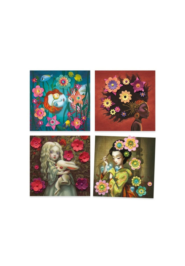 Papel Creativo 3D Rock'n Rosas DJECO