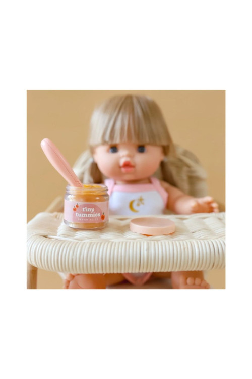 Potito y Cuchara para muñecos gelatina de melocoton  TINY HARLOW
