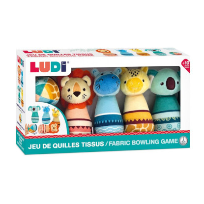 Juego de bolos animales de tela LUDI 