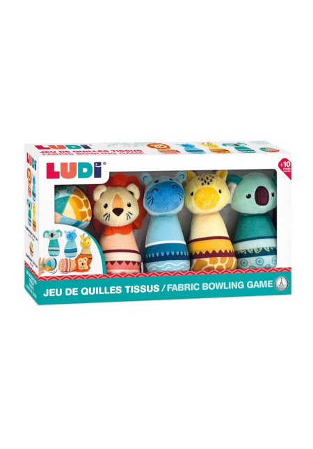 Juego de bolos animales de tela LUDI 