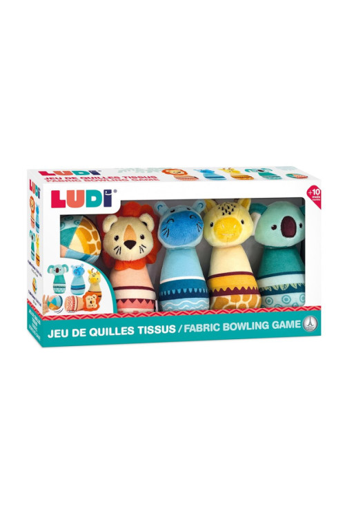 Juego de bolos animales de tela LUDI 