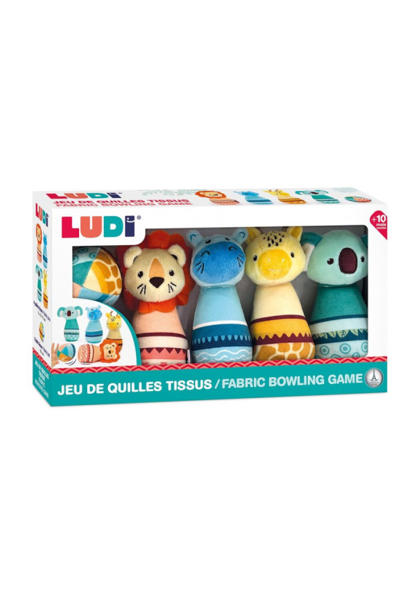 Juego de bolos animales de tela LUDI 