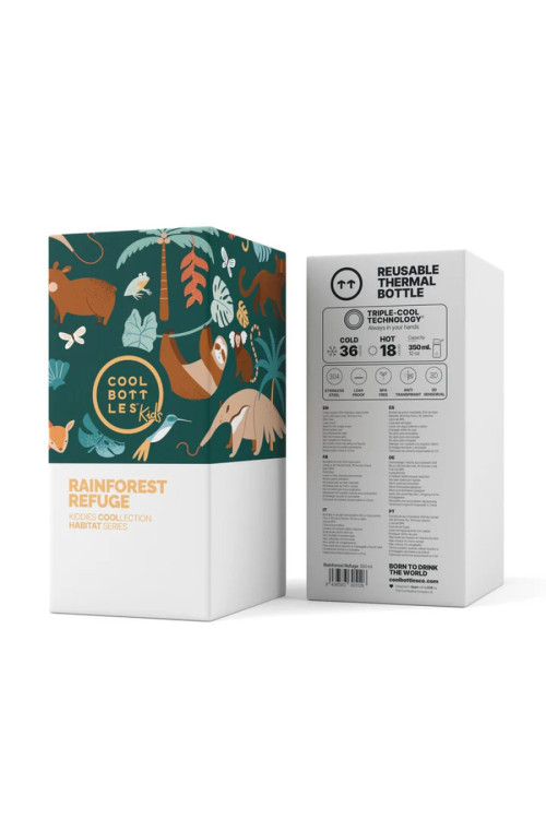 The Kiddie Bottle - Rainforest Refuge 350ml COOL BOTTLES 