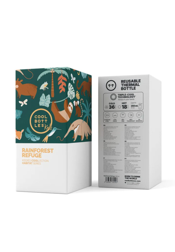 The Kiddie Bottle - Rainforest Refuge 350ml COOL BOTTLES 