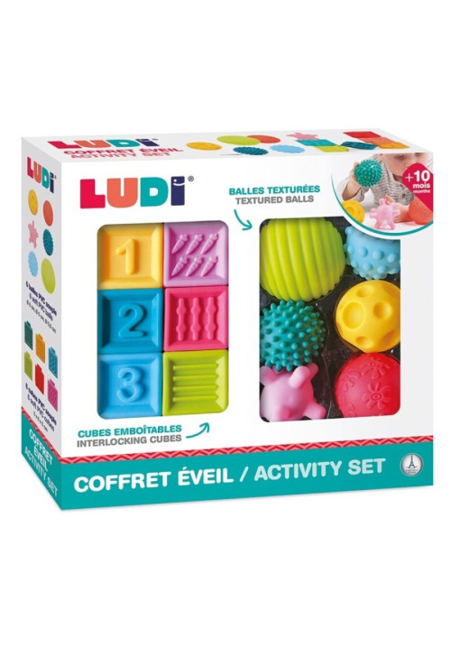 Conjunto 6 bolas 6 cubos LUDI