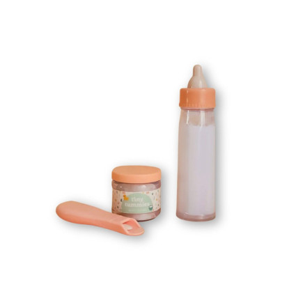 Biberon mágico con Potito y Cuchara para muñecos cereales TINY HARLOW Biberon mágico con Potito y Cuchara para muñecos cereales TINY HARLOW