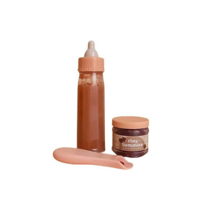 Biberon mágico con Potito y Cuchara para muñecos chocolate  TINY HARLOW