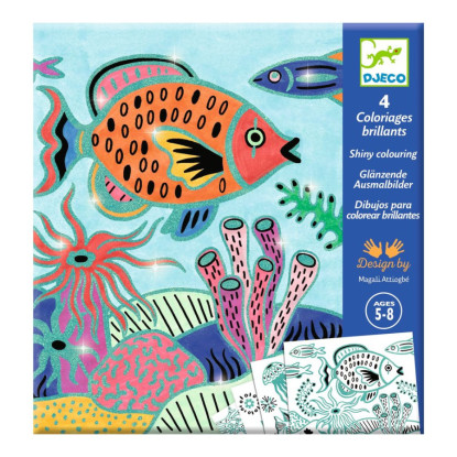 Colorea sorpresas pintar bajo el mar  DJECO