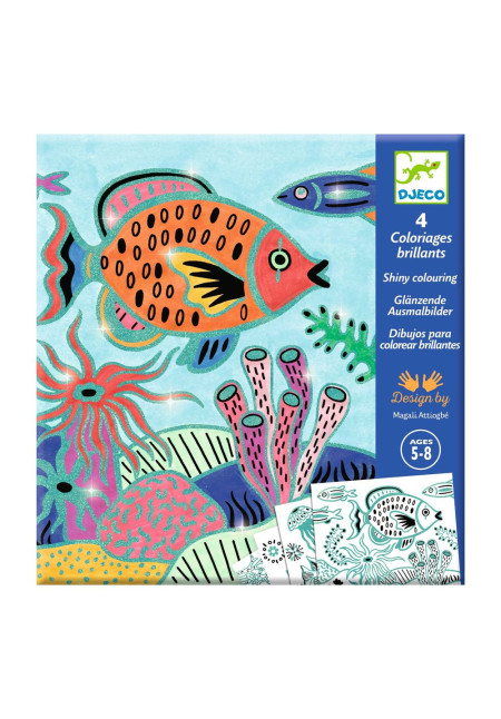 Colorea sorpresas pintar bajo el mar  DJECO
