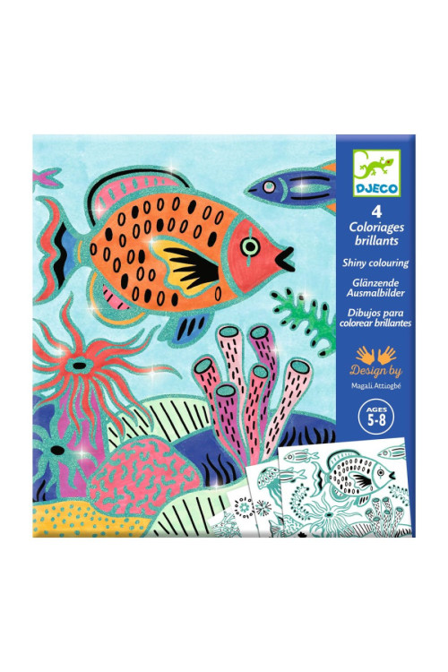 Colorea sorpresas pintar bajo el mar  DJECO