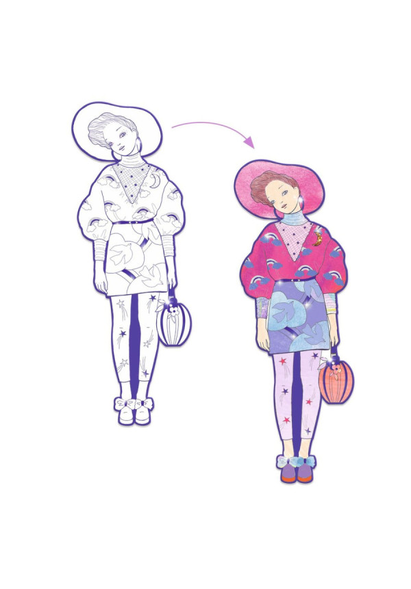 Figuras para colorear Zaho & sus amigas DJECO