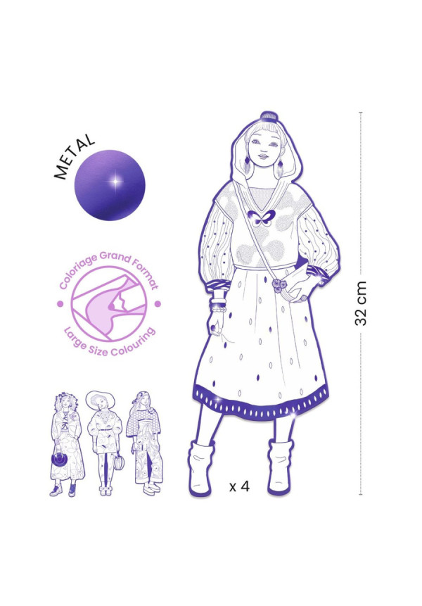 Figuras para colorear Zaho & sus amigas DJECO