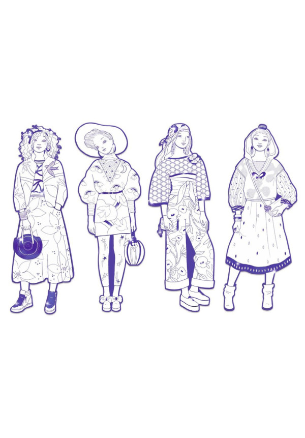 Figuras para colorear Zaho & sus amigas DJECO
