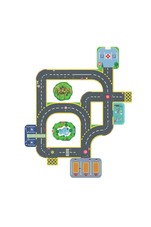 CRAZY MOTORS Puzzle Up City-Gigante - 33 pcs  DJECO CRAZY MOTORS Puzzle Up City-Gigante - 33 pcs  DJECO