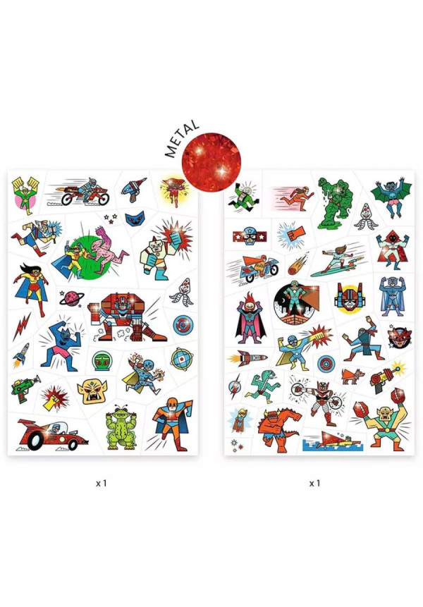 Tatuajes heroes contra villanos DJECO