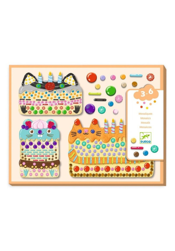 Collage pegatinas tartas y golosinas DJECO 