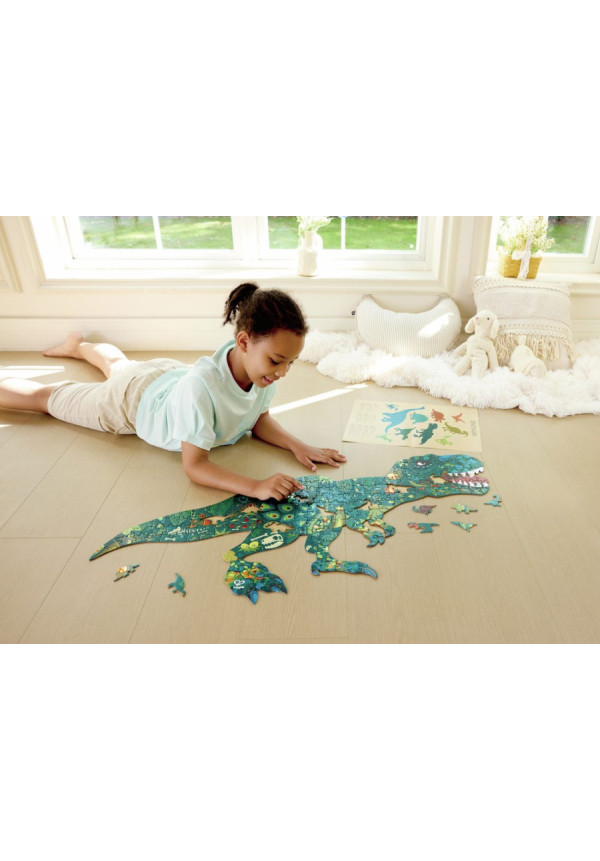 Puzzle de Suelo Brillante de Dinosaurios - 200 pzs HAPE