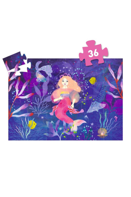 Puzzle  Silueta Ella, la sirena DJECO