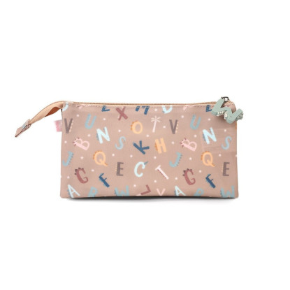 Estuche 3 Compartimentos Funny Letters TUTETE