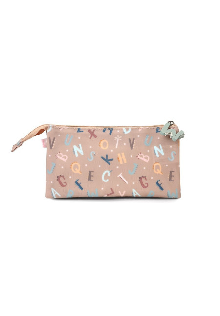 Estuche 3 Compartimentos Funny Letters TUTETE