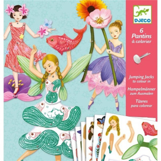 Colorea sorpresas Muñecos Hadas DJECO