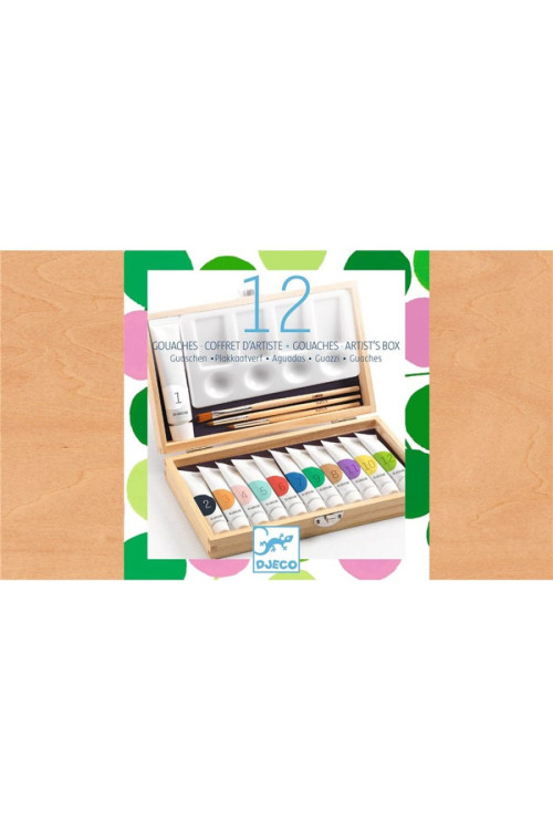 Colores Caja de 12 tubos de témpera DJECO