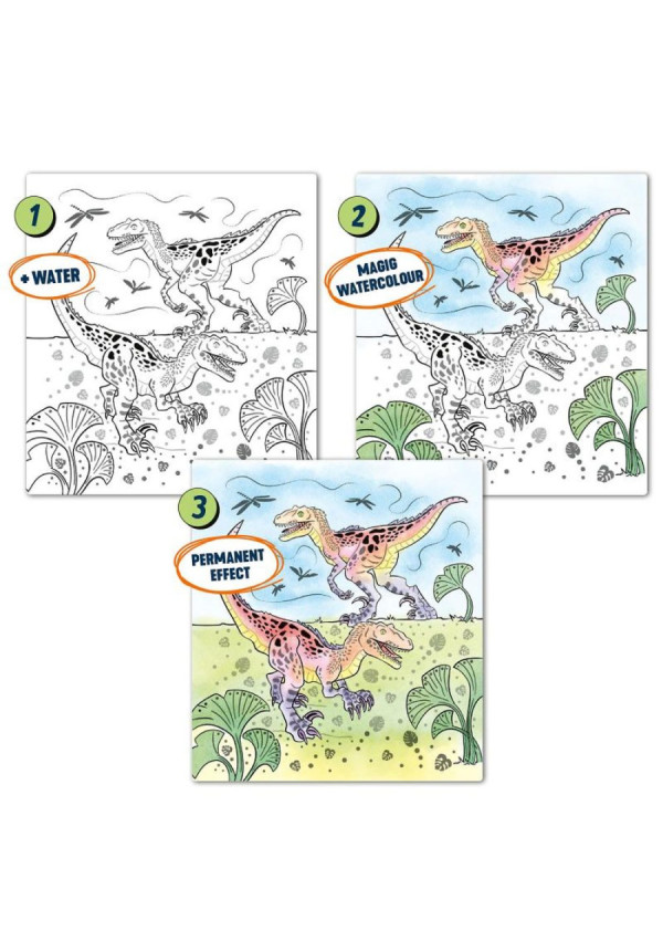 Libro de acuarelas Dino World BY DEPESCHE