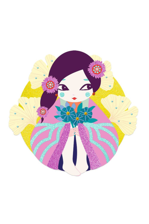 Cuadros purpurina Onnanoko DJECO