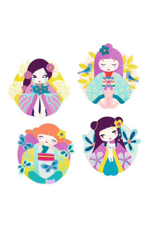 Cuadros purpurina Onnanoko DJECO