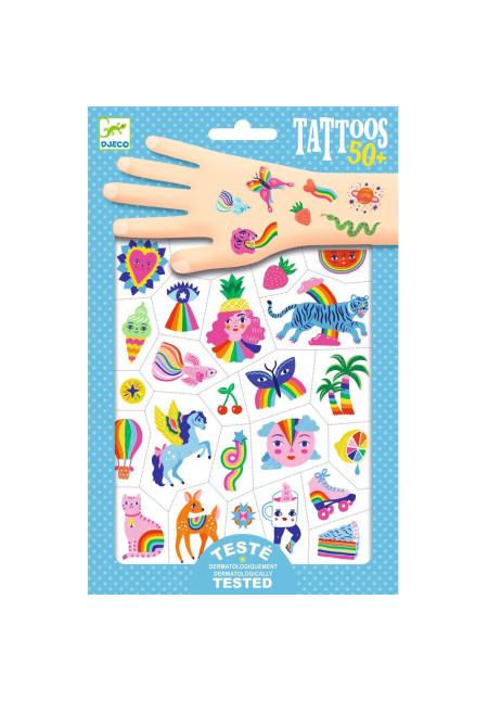 Tatuajes arcoíris DJECO 