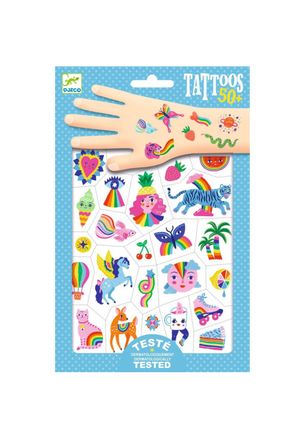 Tatuajes arcoíris DJECO 