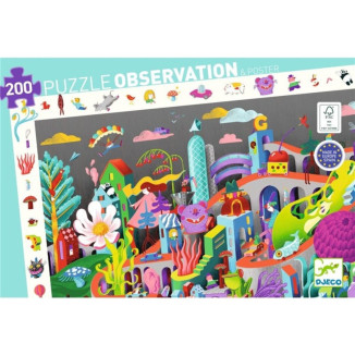 Puzzle observación lcrazy town  DJECO