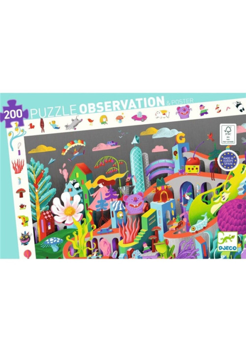 Puzzle observación lcrazy town  DJECO