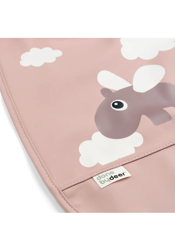 Babero con velcro nubes felices polvo DONE BY DEER
