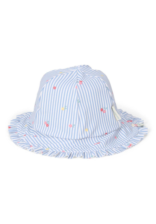 Gorro reversible Sunny Flowers azul LITTLE DUTCH