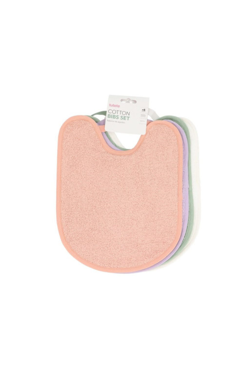 Pack 4 Baberos Rizo Rosa/Malva/Sage/Ivory TUTETE