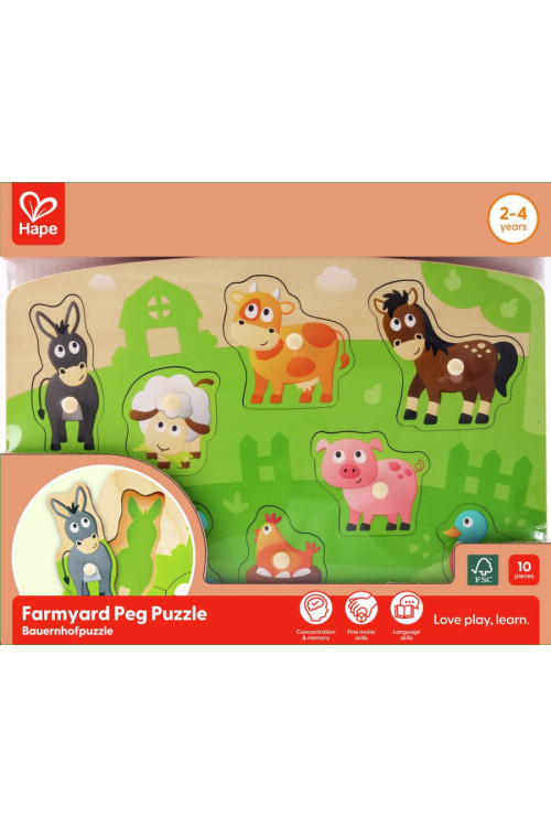 Puzzle de la Granja con Pinzas HAPE